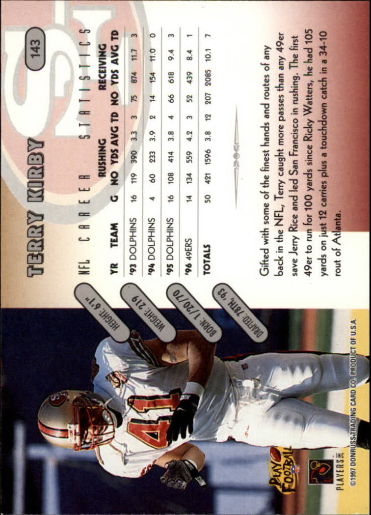1997 Donruss Football "Main Set" Cards #1 to #230 Rookies and Veterans - Picture 279 of 445