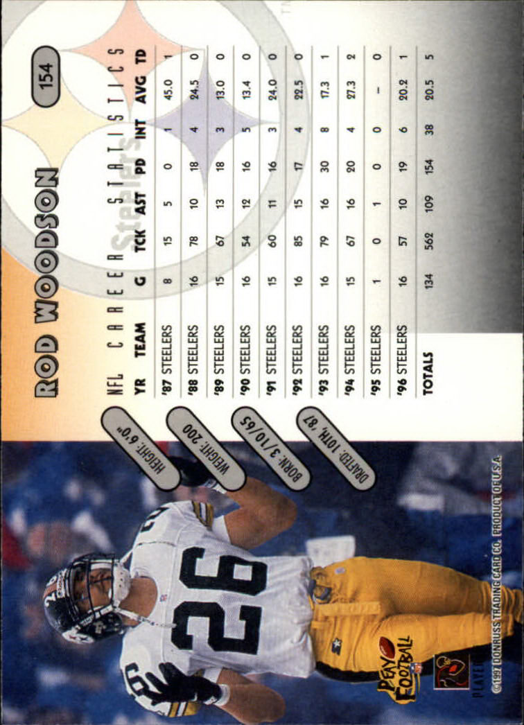 1997 Donruss Football "Main Set" Cards #1 to #230 Rookies and Veterans - Picture 301 of 445