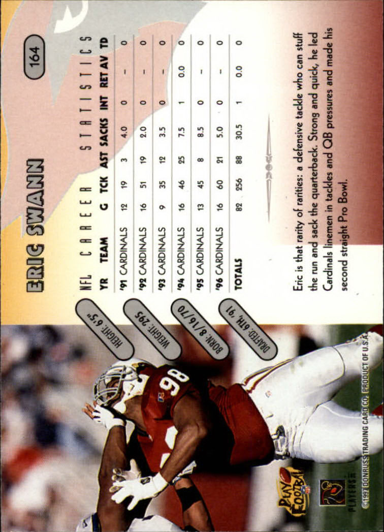 1997 Donruss Football "Main Set" Cards #1 to #230 Rookies and Veterans - Picture 321 of 445