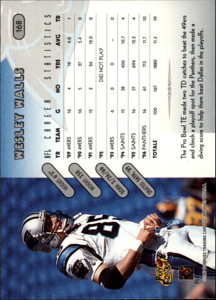 1997 Donruss Football "Main Set" Cards #1 to #230 Rookies and Veterans - Picture 329 of 445