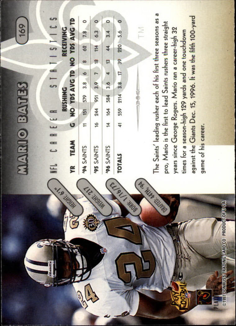 1997 Donruss Football "Main Set" Cards #1 to #230 Rookies and Veterans - Picture 331 of 445