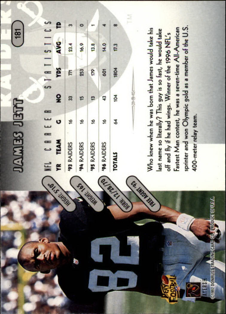 1997 Donruss Football "Main Set" Cards #1 to #230 Rookies and Veterans - Picture 355 of 445