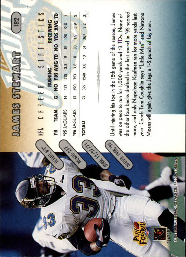 1997 Donruss Football "Main Set" Cards #1 to #230 Rookies and Veterans - Picture 357 of 445