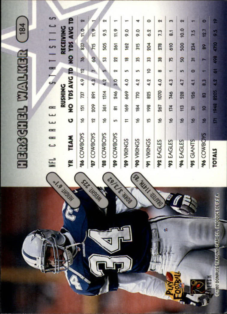 1997 Donruss Football "Main Set" Cards #1 to #230 Rookies and Veterans - Picture 361 of 445
