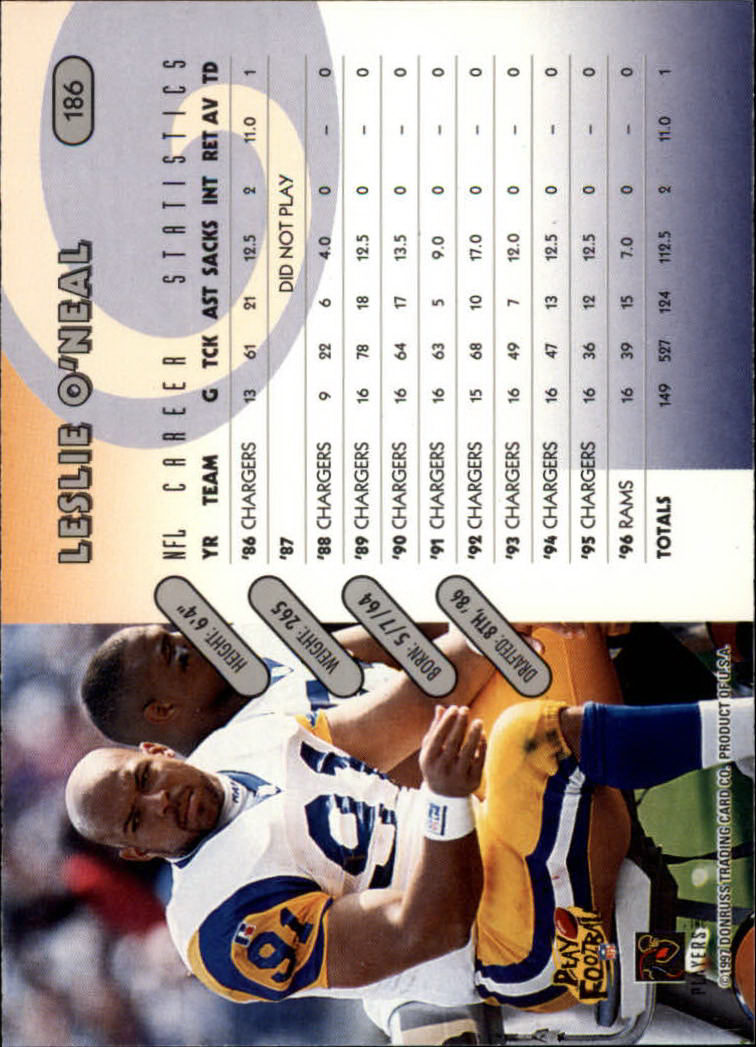 1997 Donruss Football "Main Set" Cards #1 to #230 Rookies and Veterans - Picture 363 of 445