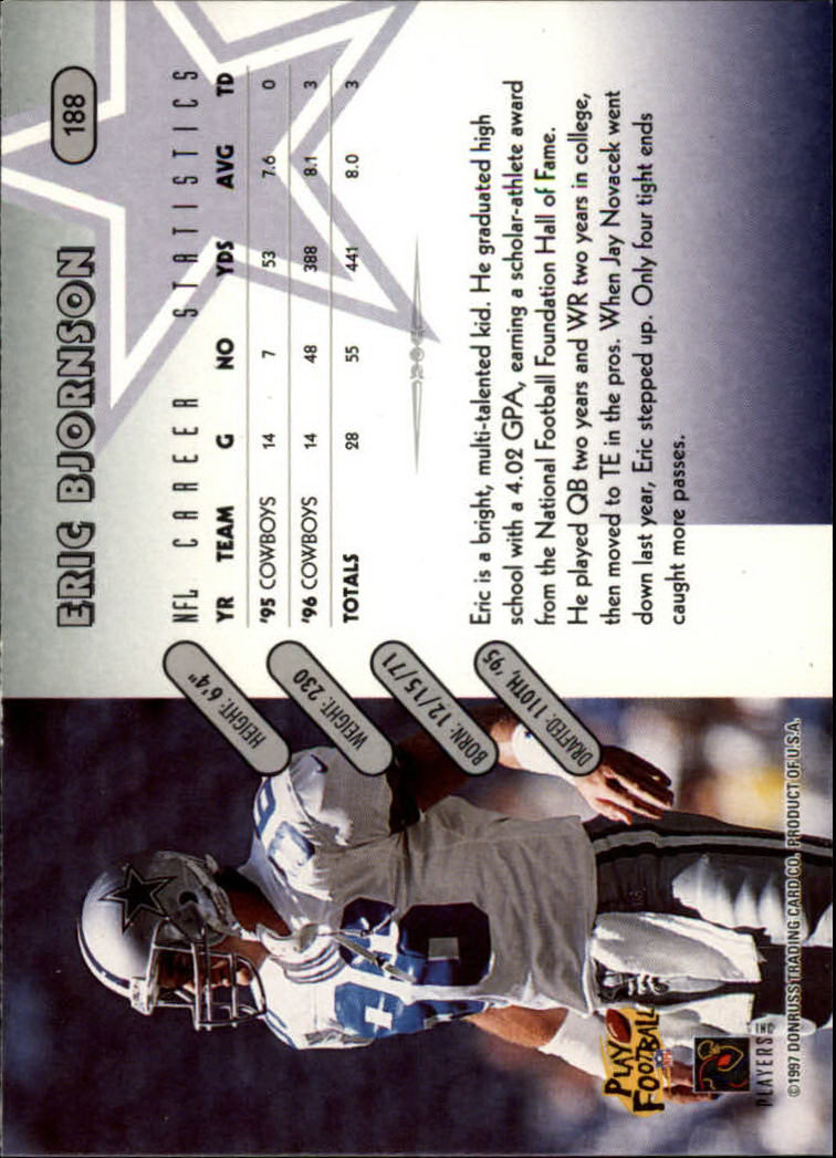 1997 Donruss Football "Main Set" Cards #1 to #230 Rookies and Veterans - Picture 367 of 445