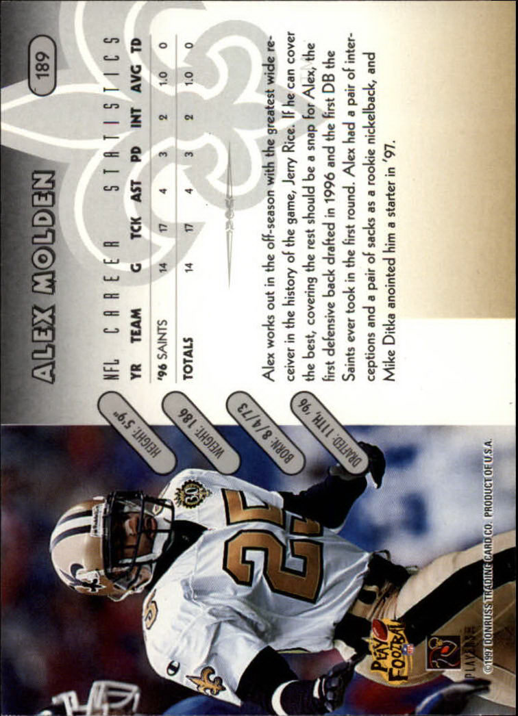 1997 Donruss Football "Main Set" Cards #1 to #230 Rookies and Veterans - Picture 369 of 445