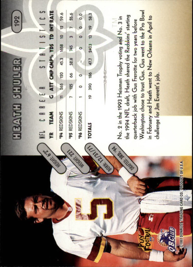 1997 Donruss Football "Main Set" Cards #1 to #230 Rookies and Veterans - Picture 375 of 445