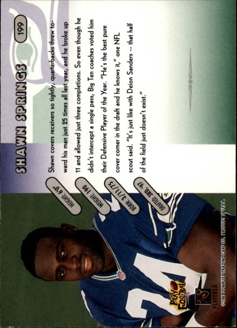 1997 Donruss Football "Main Set" Cards #1 to #230 Rookies and Veterans - Picture 389 of 445