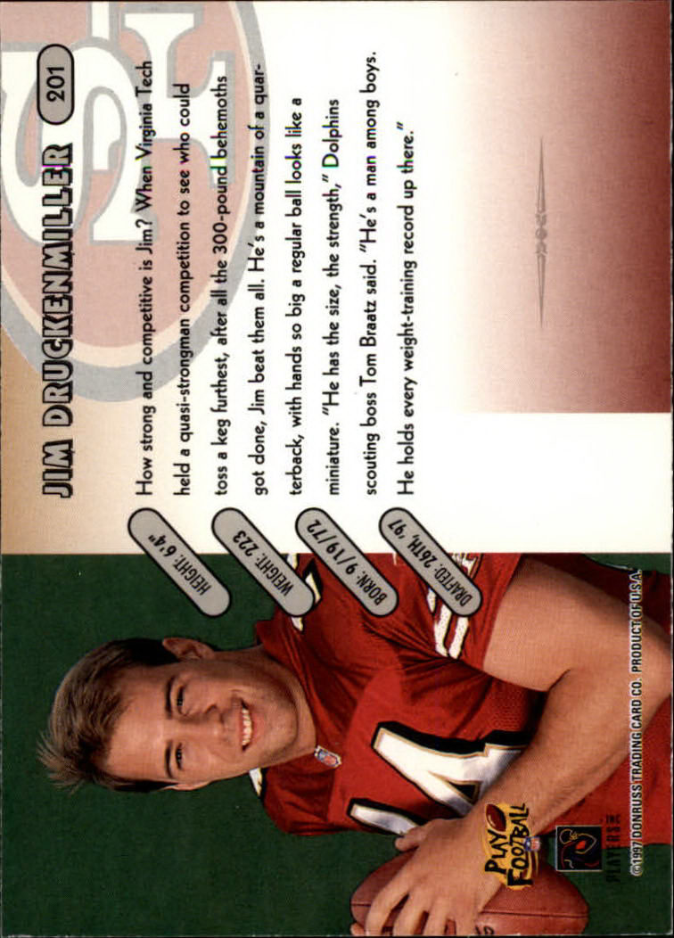 1997 Donruss Football "Main Set" Cards #1 to #230 Rookies and Veterans - Picture 393 of 445
