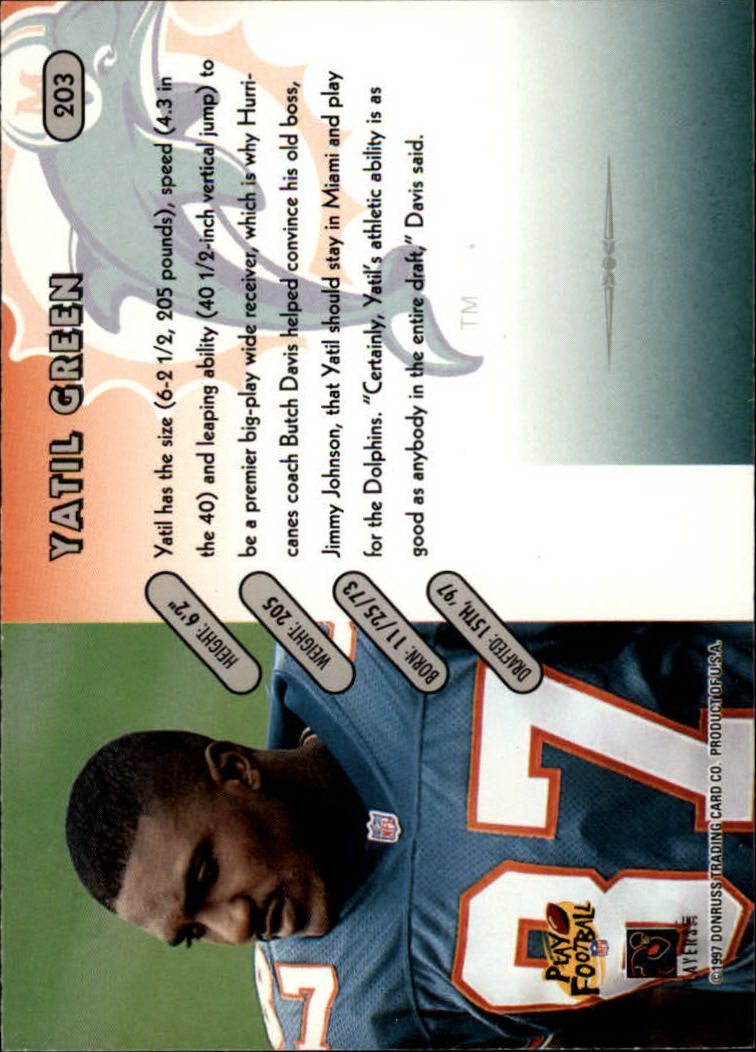 1997 Donruss Football "Main Set" Cards #1 to #230 Rookies and Veterans - Picture 397 of 445