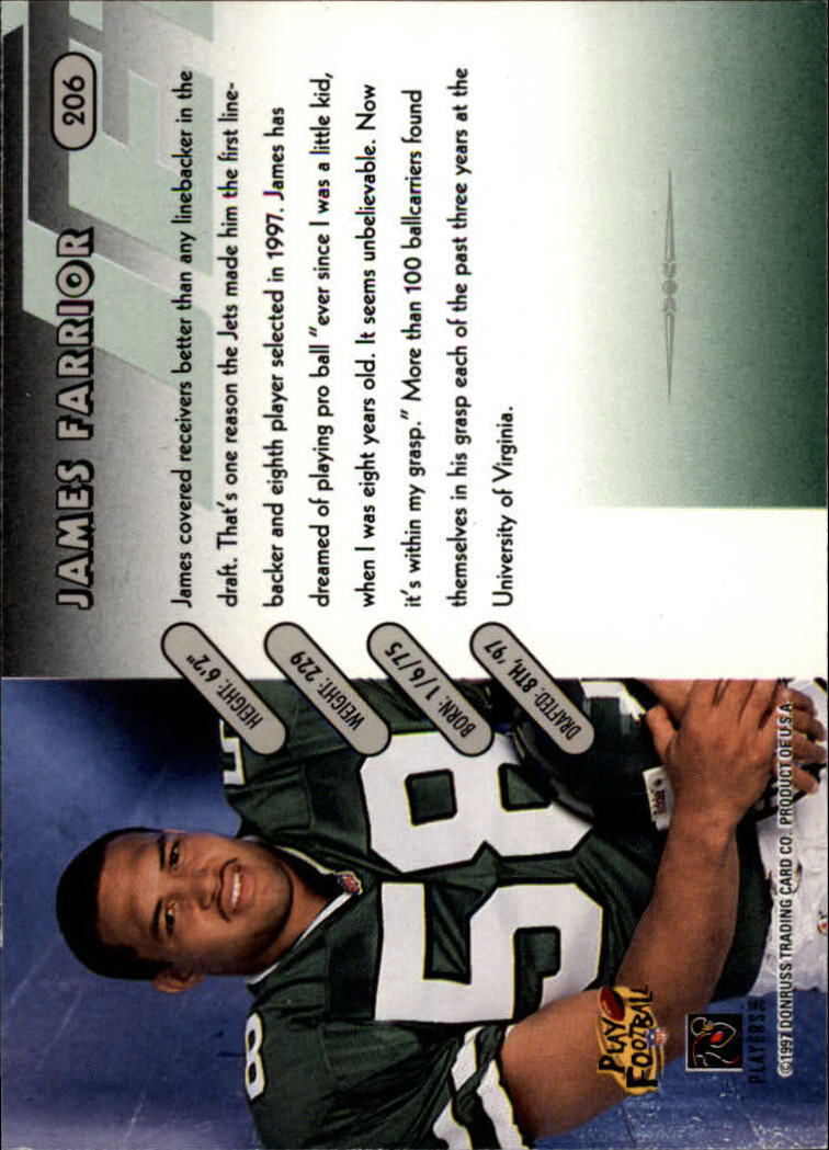 1997 Donruss Football "Main Set" Cards #1 to #230 Rookies and Veterans - Picture 401 of 445