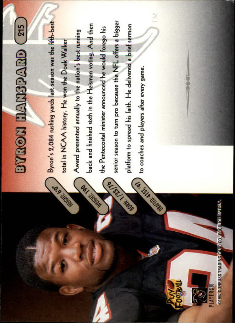 1997 Donruss Football "Main Set" Cards #1 to #230 Rookies and Veterans - Picture 419 of 445