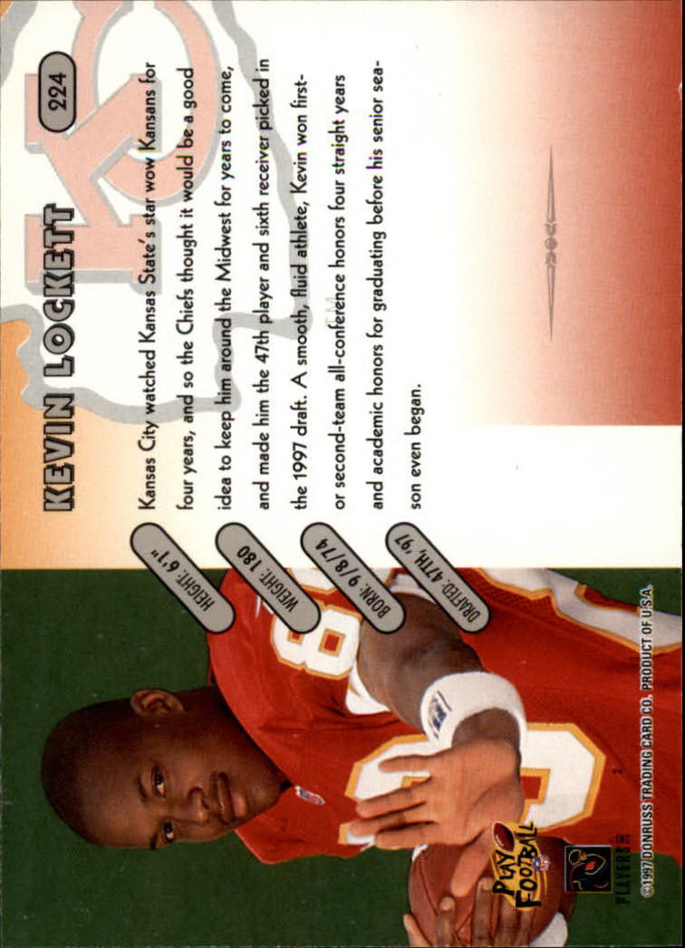 1997 Donruss Football "Main Set" Cards #1 to #230 Rookies and Veterans - Picture 433 of 445