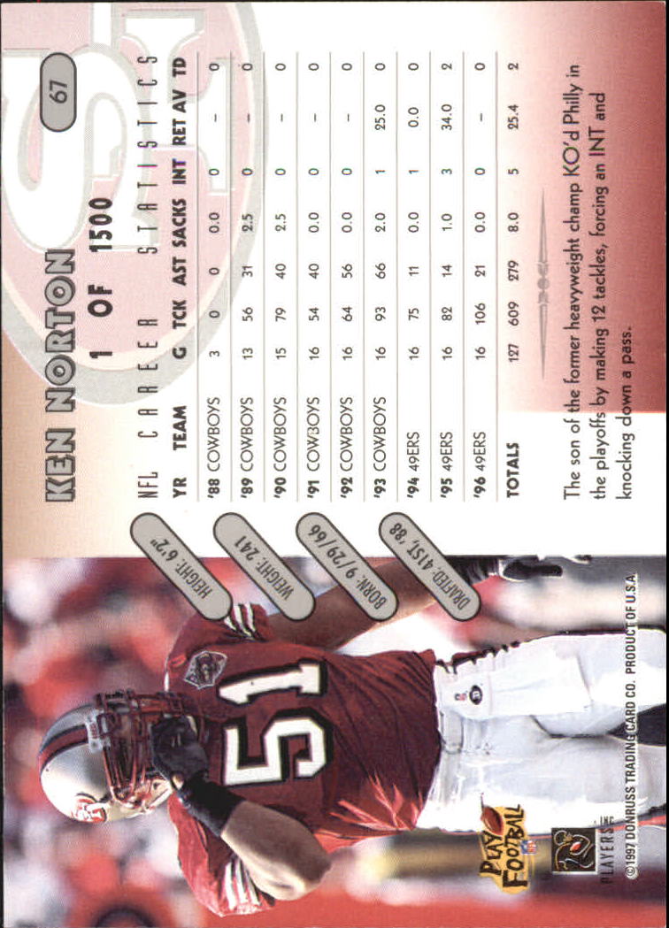 Tarjetas paralelas Donruss Football 1997 "Pruebas de prensa plateadas" - Imagen 11 de 13