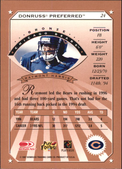 1997 Donruss Preferred Football "Main Set" Cards #1 to 150 Rookies and Veterans - Picture 13 of 147