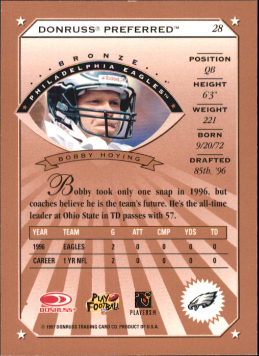 1997 Donruss Preferred Football "Main Set" Cards #1 to 150 Rookies and Veterans - Picture 15 of 147