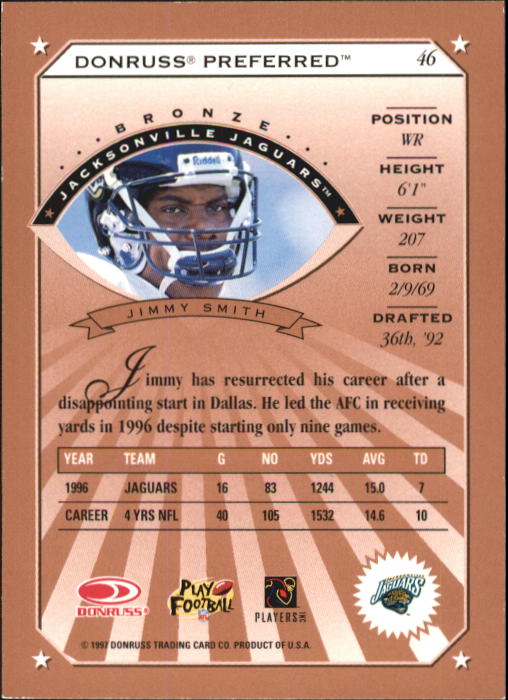 1997 Donruss Preferred Football "Main Set" Cards #1 to 150 Rookies and Veterans - Picture 27 of 147