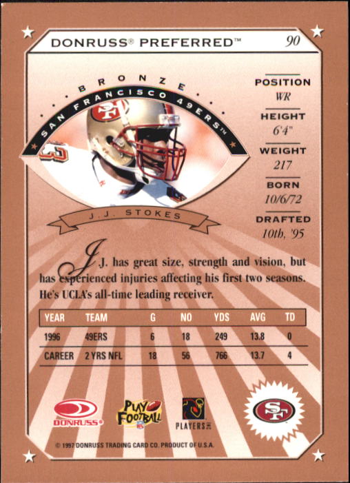 1997 Donruss Preferred Football "Main Set" Cards #1 to 150 Rookies and Veterans - Picture 73 of 147