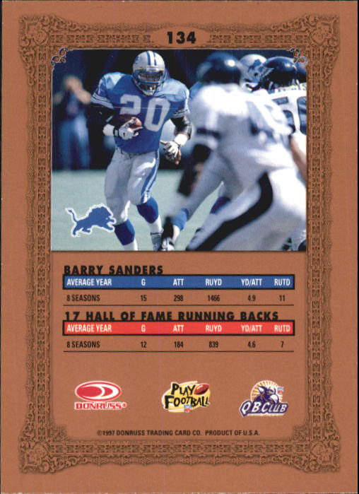 1997 Donruss Preferred Football "Main Set" Cards #1 to 150 Rookies and Veterans - Picture 127 of 147