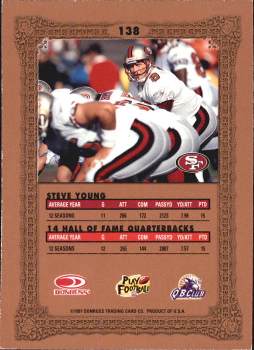1997 Donruss Preferred Football "Main Set" Cards #1 to 150 Rookies and Veterans - Picture 135 of 147