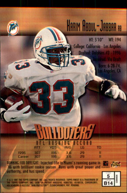 1997 Finest Football "Main Set" Cards #1 to #294 Promo Rookies and Veterans - Picture 11 of 350