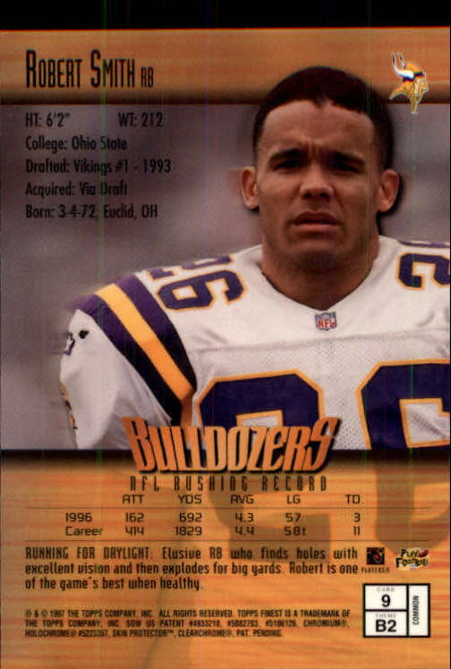 1997 Finest Football "Main Set" Cards #1 to #294 Promo Rookies and Veterans - Picture 17 of 350