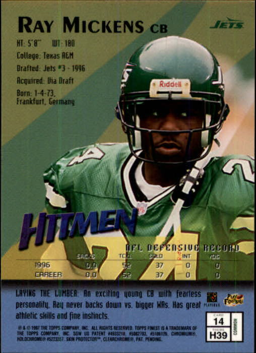 1997 Finest Football "Main Set" Cards #1 to #294 Promo Rookies and Veterans - Picture 27 of 350