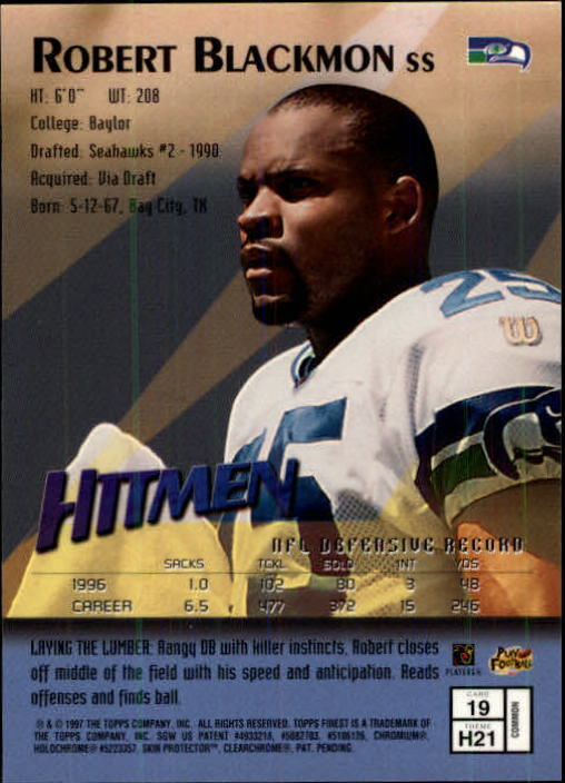 1997 Finest Football "Main Set" Cards #1 to #294 Promo Rookies and Veterans - Picture 37 of 350