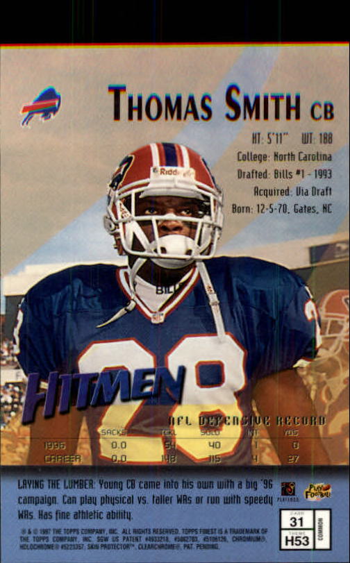 1997 Finest Football "Main Set" Cards #1 to #294 Promo Rookies and Veterans - Picture 59 of 350
