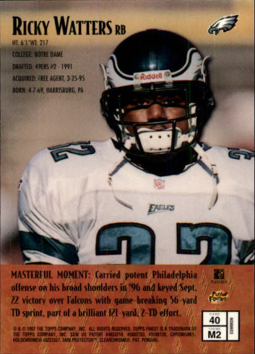 1997 Finest Football "Main Set" Cards #1 to #294 Promo Rookies and Veterans - Picture 77 of 350