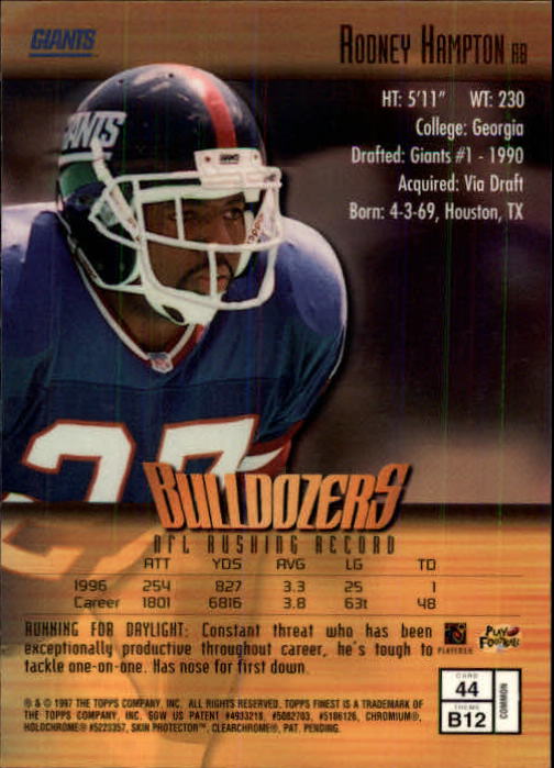 1997 Finest Football "Main Set" Cards #1 to #294 Promo Rookies and Veterans - Picture 85 of 350