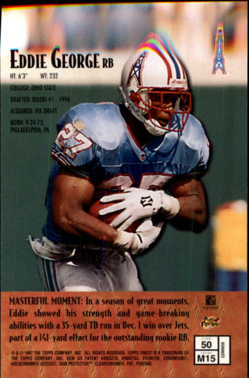 1997 Finest Football "Main Set" Cards #1 to #294 Promo Rookies and Veterans - Picture 93 of 350