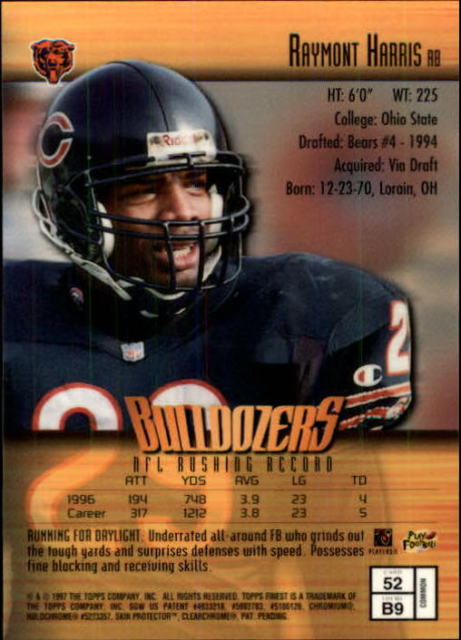 1997 Finest Football "Main Set" Cards #1 to #294 Promo Rookies and Veterans - Picture 97 of 350