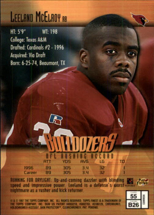 1997 Finest Football "Main Set" Cards #1 to #294 Promo Rookies and Veterans - Picture 103 of 350