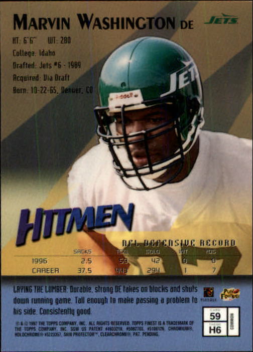 1997 Finest Football "Main Set" Cards #1 to #294 Promo Rookies and Veterans - Picture 109 of 350
