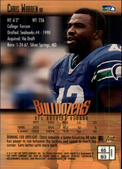 1997 Finest Football "Main Set" Cards #1 to #294 Promo Rookies and Veterans - Picture 121 of 350