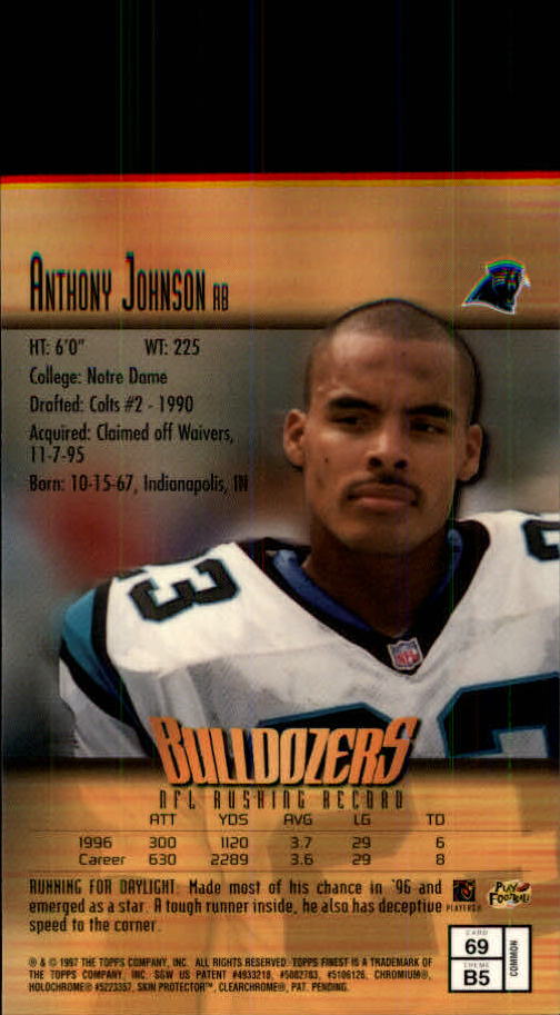 1997 Finest Football "Main Set" Cards #1 to #294 Promo Rookies and Veterans - Picture 129 of 350