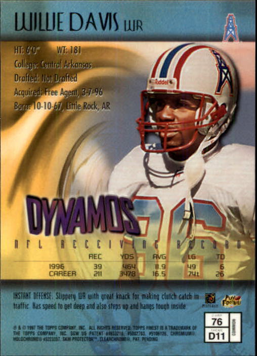 1997 Finest Football "Main Set" Cards #1 to #294 Promo Rookies and Veterans - Picture 143 of 350