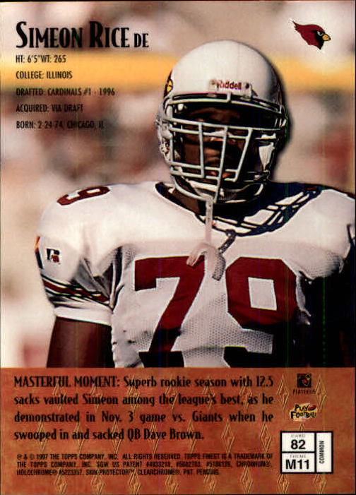 1997 Finest Football "Main Set" Cards #1 to #294 Promo Rookies and Veterans - Picture 153 of 350