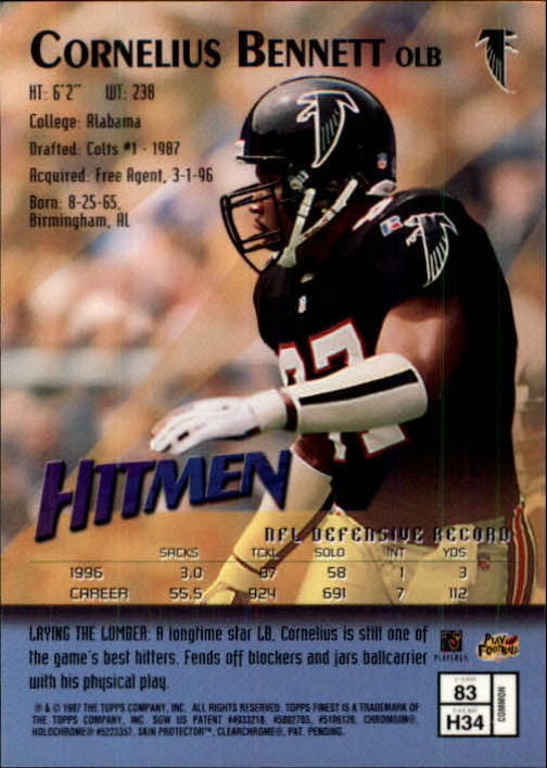 1997 Finest Football "Main Set" Cards #1 to #294 Promo Rookies and Veterans - Picture 155 of 350