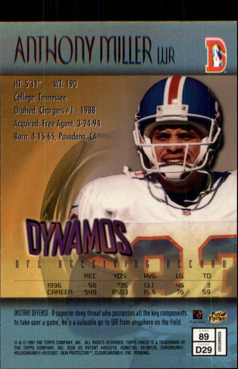1997 Finest Football "Main Set" Cards #1 to #294 Promo Rookies and Veterans - Picture 167 of 350