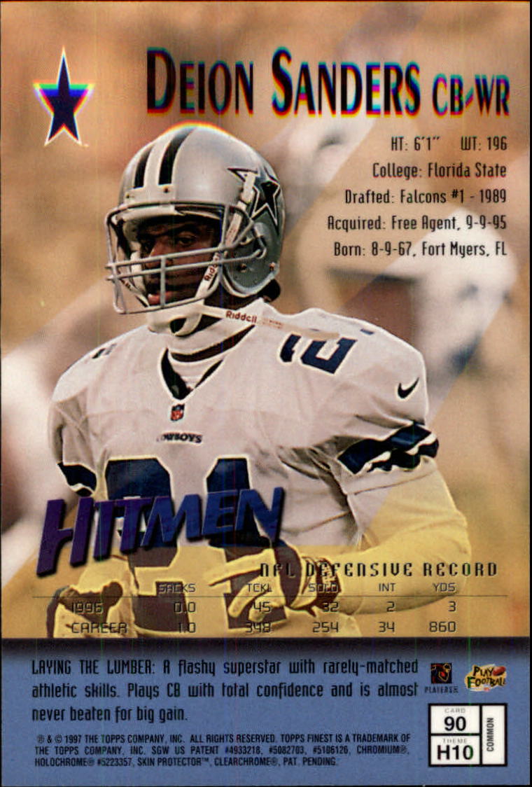 1997 Finest Football "Main Set" Cards #1 to #294 Promo Rookies and Veterans - Picture 169 of 350
