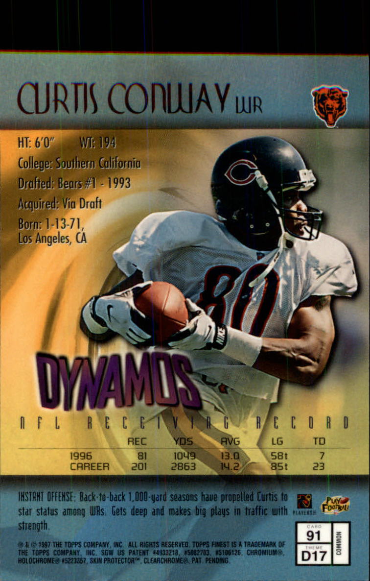 1997 Finest Football "Main Set" Cards #1 to #294 Promo Rookies and Veterans - Picture 171 of 350