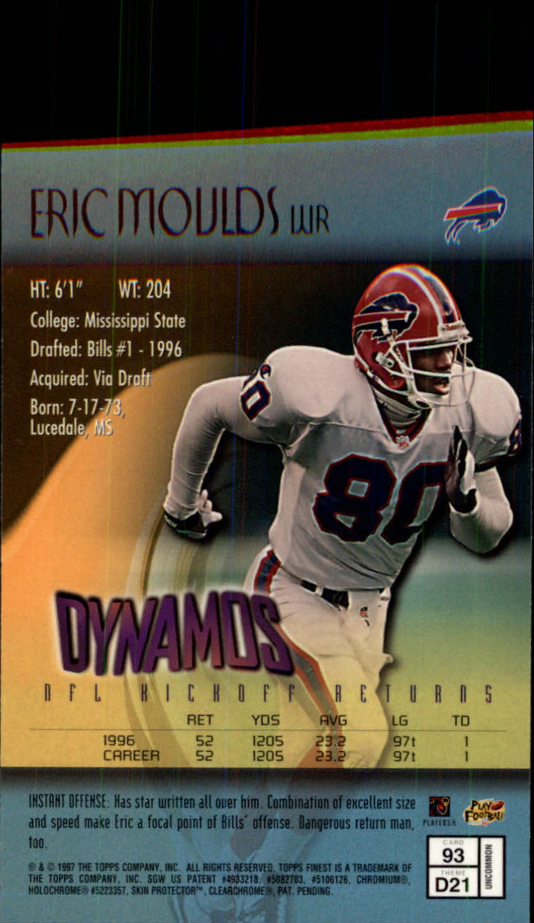 1997 Finest Football "Main Set" Cards #1 to #294 Promo Rookies and Veterans - Picture 175 of 350