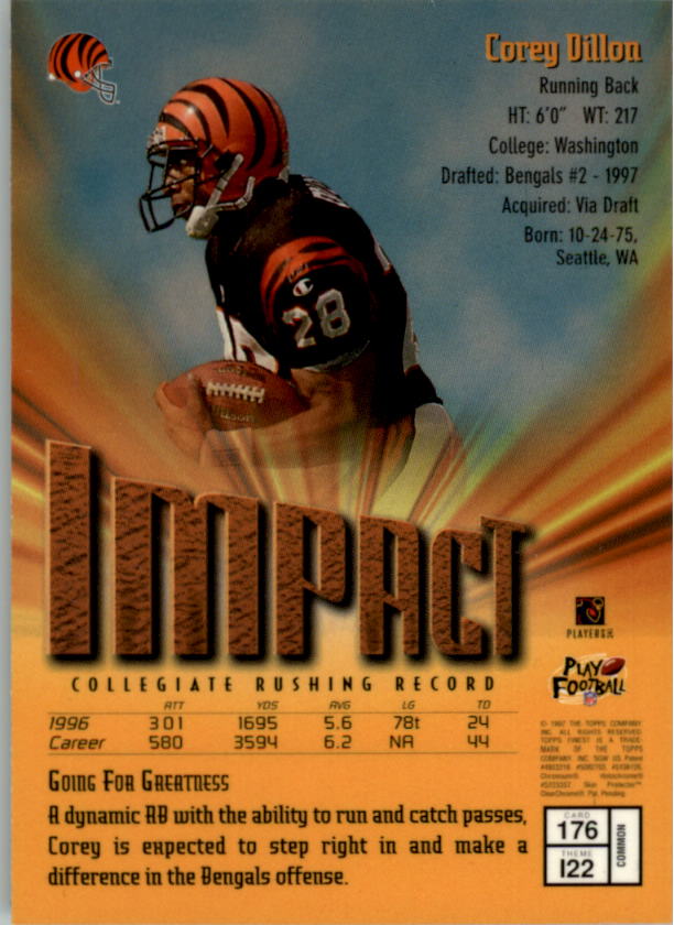 1997 Finest Football "Main Set" Cards #1 to #294 Promo Rookies and Veterans - Picture 202 of 350