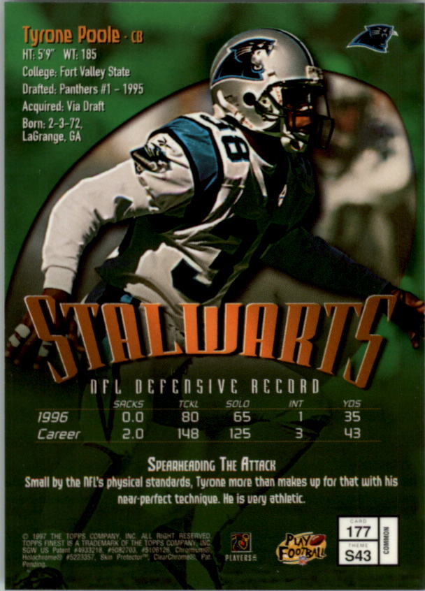 1997 Finest Football "Main Set" Cards #1 to #294 Promo Rookies and Veterans - Picture 204 of 350