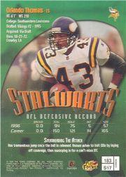 1997 Finest Football "Main Set" Cards #1 to #294 Promo Rookies and Veterans - Picture 214 of 350