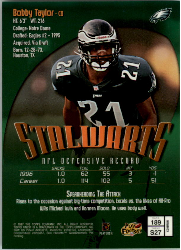 1997 Finest Football "Main Set" Cards #1 to #294 Promo Rookies and Veterans - Picture 224 of 350