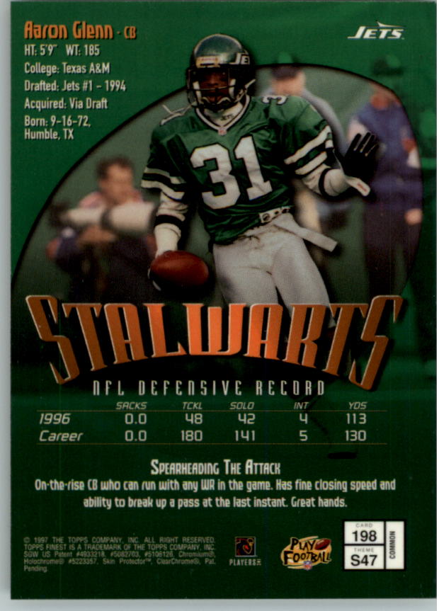 1997 Finest Football "Main Set" Cards #1 to #294 Promo Rookies and Veterans - Picture 234 of 350